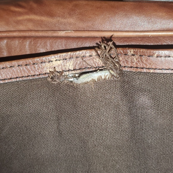 FOSSIL LEATHER BRIEFCASE GUC NICE BROWN COLOR - Picture 6 of 9